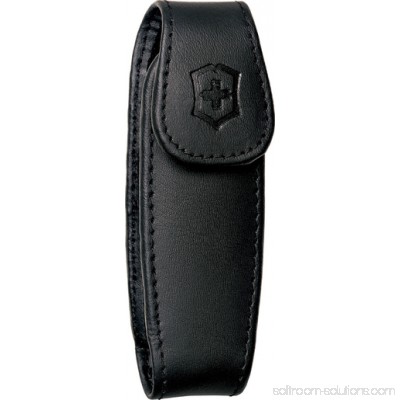 Victorinox 33255 Expandable Leather Clip Black Folding Knife Sheath